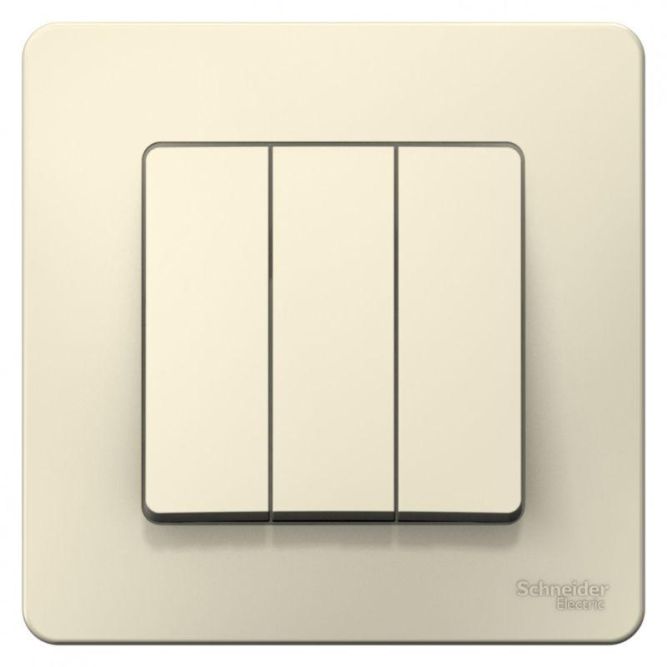 Выключатель 3-кл. СП Blanca 10А IP20 (сх. 1+1+1) 250В молочн. SE BLNVS100502