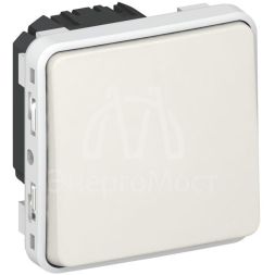 Механизм переключателя на 2 направления 1-кл. 1п СП Plexo 10А IP55 10AX бел. Leg 069611