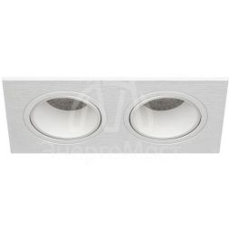 Светильник встраиваемый декоративный KL90-2 WH MR16/GU5.3 бел. пластик. Эра Б0054371