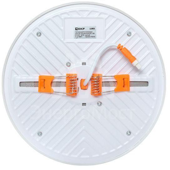 Светильник светодиодный ДВО 1108 24Вт 4000К IP20 круглый встраив. даунлайт безрамочный LUMA EKF DLL-1108-R-24-4000