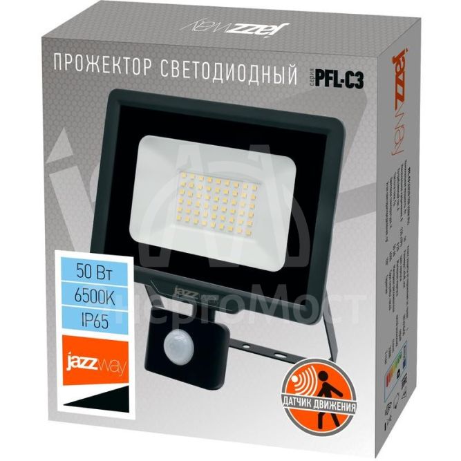 Прожектор PFL-C3 SENSOR 50Вт 6500К IP65 Jazzway 5026940