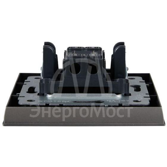 Выключатель 1-кл. СП BRITE ВСР10-1-0-БрС 10А в сборе сталь IEK BR-V10-0-10-K46-F