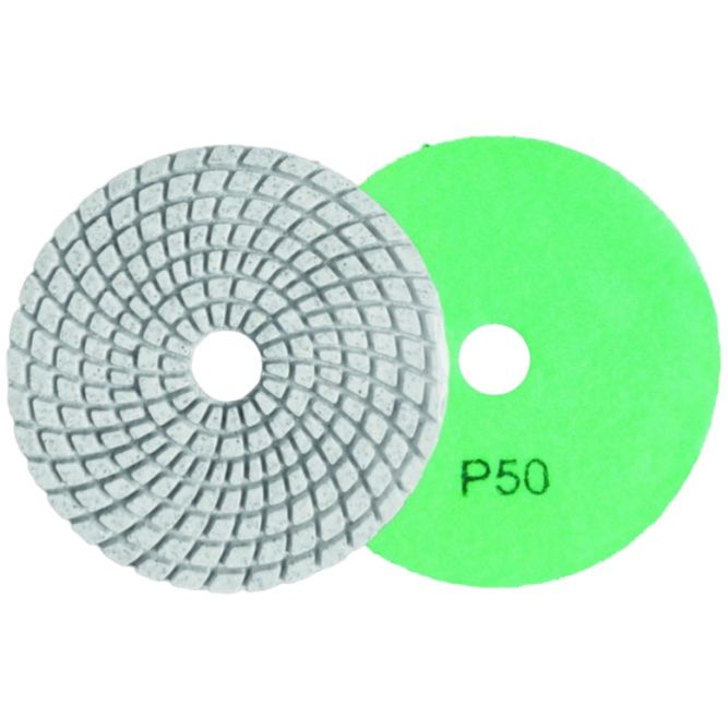 Алмазный гибкий шлифовальный круг 100мм, Р50, мокрое шлифование Вихрь