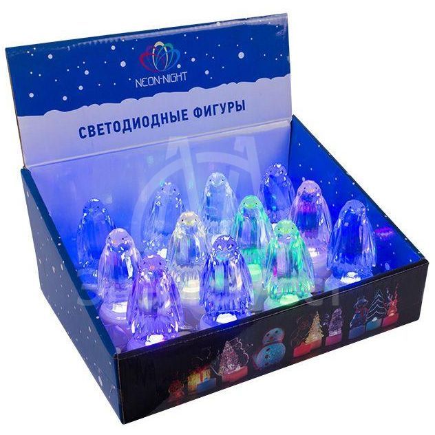 Фигура светодиодная &amp;quot;Пингвин Кристалл&amp;quot; на подставке RGB Neon-Night 501-052