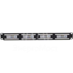 Патч-панель 19 1U кат.6 неэкранир. 24 порта RJ45 Dual IDC TOKOV ELECTRIC TKE-PP-6-1U-24P-UTP