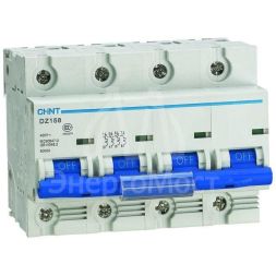 Выключатель автоматический модульный 4п 100А 10кА 8-12In DZ158-125H (R) CHINT 158096