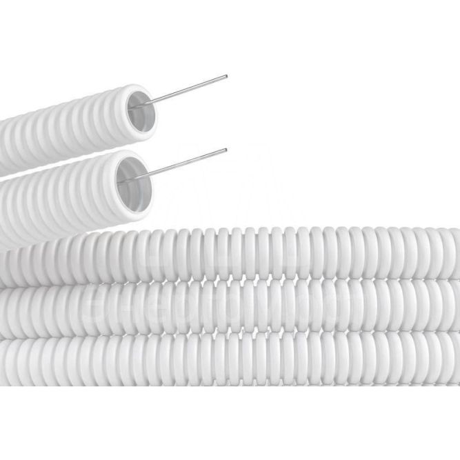 Труба ПЛЛ гибкая гофр. не содержит галогенов c протяж. d25мм ПВ-0 бел. (уп. 50м.) DKC 81825
