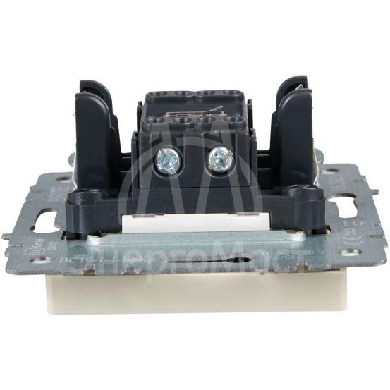 Выключатель 1-кл. СП BRITE ВС10-1-1-БрКр 10А с инд. беж. IEK BR-V10-1-10-K10