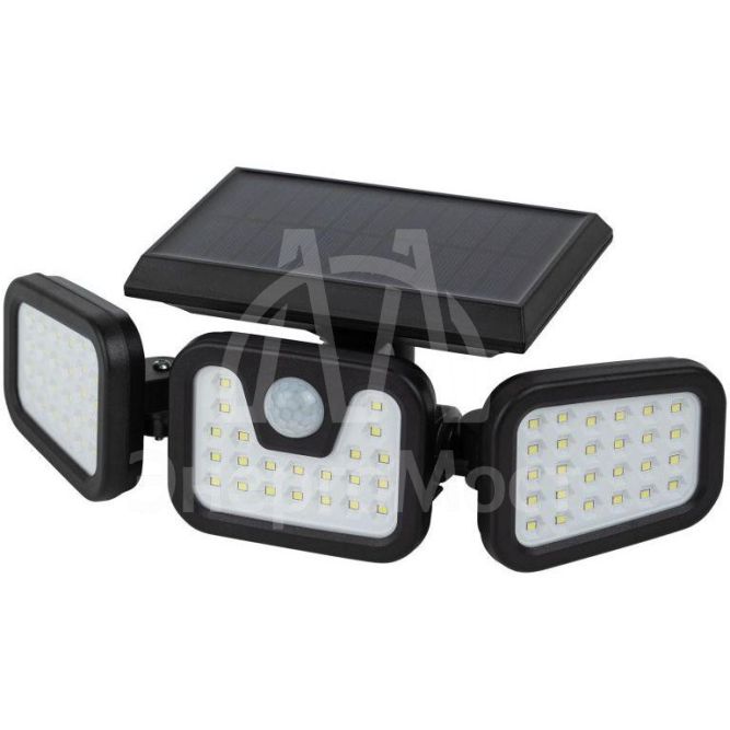 Светильник фасадный ERAFS012-05 на солнечной батарее с датчиком движения 74 LED 28.2х13х10.5см ЭРА Б0057601