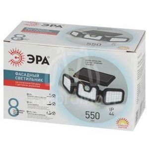 Светильник фасадный ERAFS012-05 на солнечной батарее с датчиком движения 74 LED 28.2х13х10.5см ЭРА Б0057601