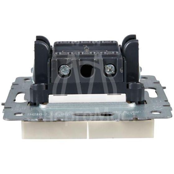 Выключатель 2-кл. СП BRITE ВС10-2-1-БрКр 10А с инд. беж. IEK BR-V20-1-10-K10