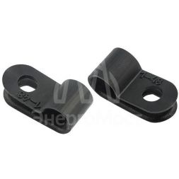 Скоба кабельная под винт 5мм черн. (уп.50шт) Rexant 07-4405-1