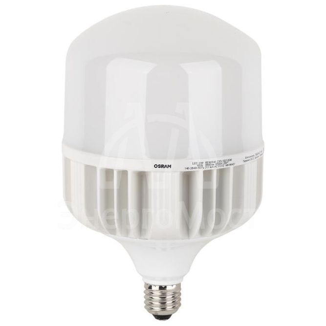 Лампа светодиодная LED HW T 65Вт (замена 650Вт) матовая 6500К холод. бел. E27/E40 6500лм угол пучка 200град. 140-265В PF&amp;amp;gt;/=09 OSRAM 4058075576919
