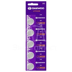 Элемент питания литиевый CR2032 3В 2021 BL-5 (уп.5шт) DAEWOO 5030268