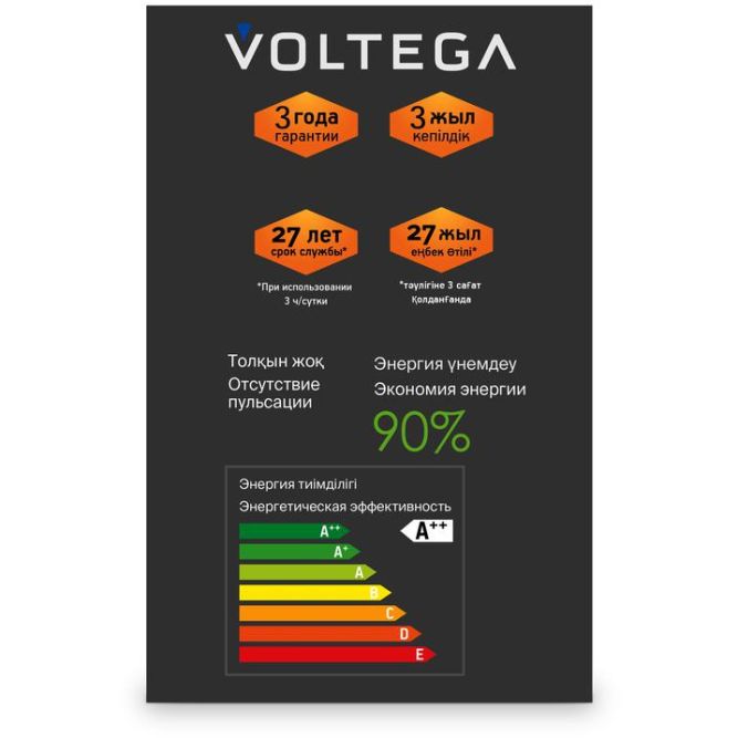 Лампа светодиодная филаментная Loft 271 G1254Вт 2700К E27 DIM Voltega 8547