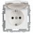 Розетка BRITE РСбш10-3-БрАБ 16А IP20 с заземл. защ. шторки с крышкой механизм арктич. бел. IEK BR-R16-16-K91