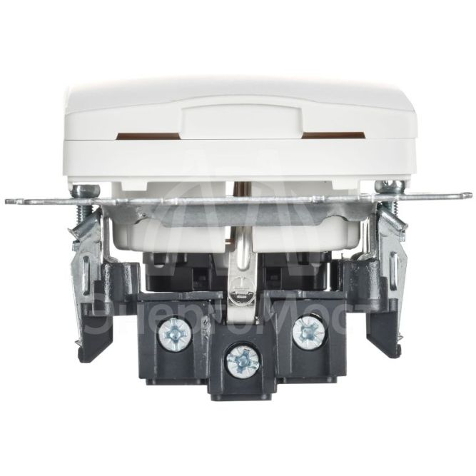 Розетка BRITE РСбш10-3-БрАБ 16А IP20 с заземл. защ. шторки с крышкой механизм арктич. бел. IEK BR-R16-16-K91