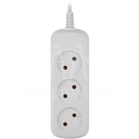 Удлинитель электрический UDL-6-315 Greenline 3 розетки без заземления 1.5м ШВВП 2х0.75кв.мм Эра Б0065043