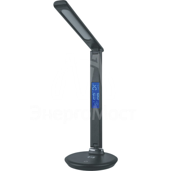 Светильник светодиодный 80 322 NDF-D044-8W-MK-BL-LED 8Вт 2700/4000/6000К 300лм настольный сенсор USB ЖК дисплей (дата/время/будильник/температура) на основании черн. Navigator 80322