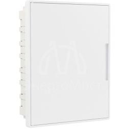 Щиток 24 мод встраиваемый с бел. дверцей с 4 шинами PEN (2шт на 8 отв. и 2шт на 6 отв) бел. DKC F24B1WW