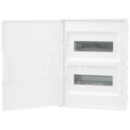 Щиток 24 мод встраиваемый с бел. дверцей с 4 шинами PEN (2шт на 8 отв. и 2шт на 6 отв) бел. DKC F24B1WW