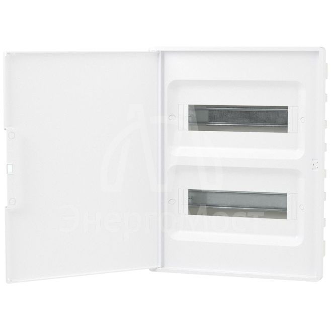 Щиток 24 мод встраиваемый с бел. дверцей с 4 шинами PEN (2шт на 8 отв. и 2шт на 6 отв) бел. DKC F24B1WW