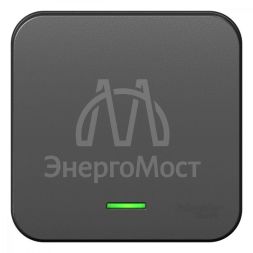 Переключатель проходной 1-кл. ОП Blanca 10А IP20 (сх. 6) 250В с подсветкой с изолир. пластиной антрацит SchE BLNVA106116