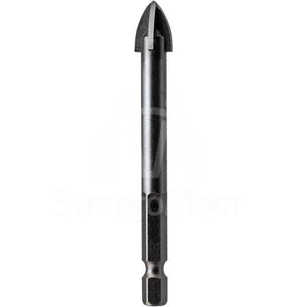 Сверло по стеклу и керамике 12мм 4 грани шестигранный хвостовик Kranz KR-91-0652