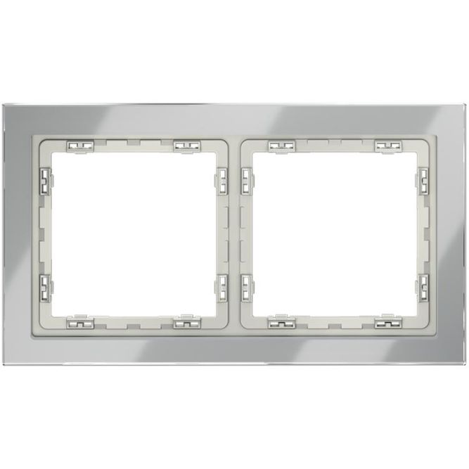 Рамка 2-м S70 стеклян. сталь Voltum VLS110205