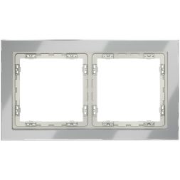 Рамка 2-м S70 стеклян. сталь Voltum VLS110205