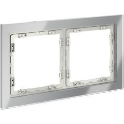 Рамка 2-м S70 стеклян. сталь Voltum VLS110205