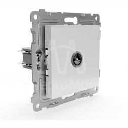 Розетка TV проходная СП Pixel 4DB механизм бел. TOKOV ELECTRIC TKE-PX-A1P-C01