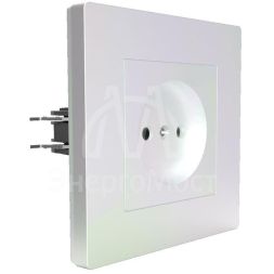 Розетка 1-м СП Pixel 16А IP20 без заземл. в сборе перламутр. TOKOV ELECTRIC TKE-PX-R1F-C04