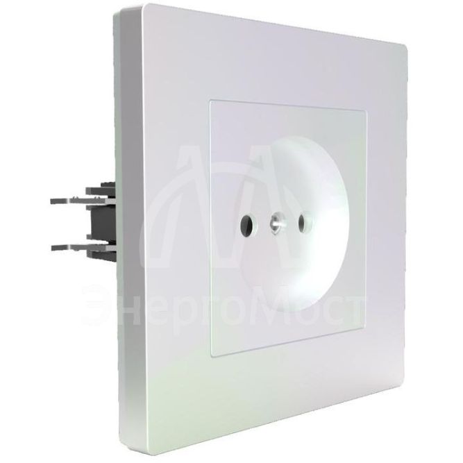 Розетка 1-м СП Pixel 16А IP20 без заземл. в сборе перламутр. TOKOV ELECTRIC TKE-PX-R1F-C04