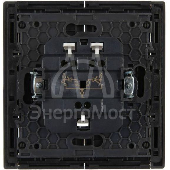 Выключатель 2-кл. СП FORTE&amp;amp;PIANO 10А FP306 с индикацией сер. IEK FP-V20-1-10-1-K03