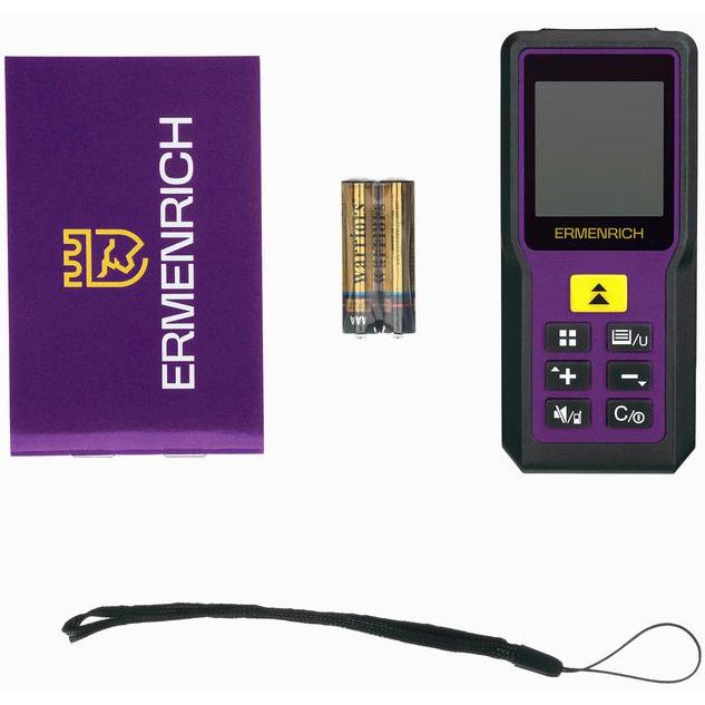 Рулетка лазерная Reel PRO GM60 фиолет. Ermenrich 84645