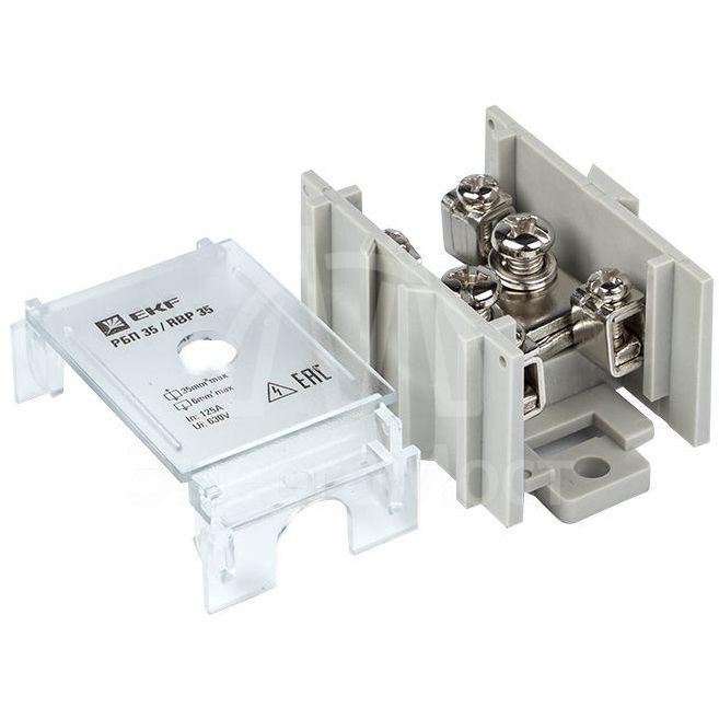 Блок распределительный проходной РБП 35 (1х35-4х6кв.мм) 125/50А PROxima EKF RBP-35-50