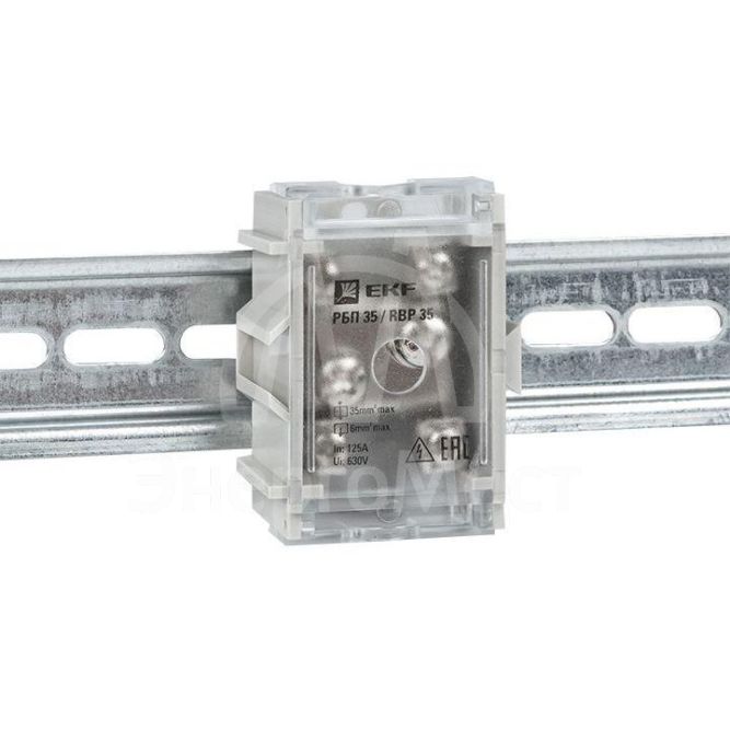 Блок распределительный проходной РБП 35 (1х35-4х6кв.мм) 125/50А PROxima EKF RBP-35-50