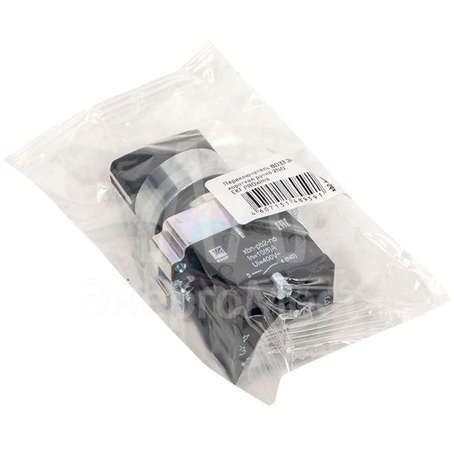 Переключатель BD-33 3P короткая рукоятка 2NO EKF xb2-bd33