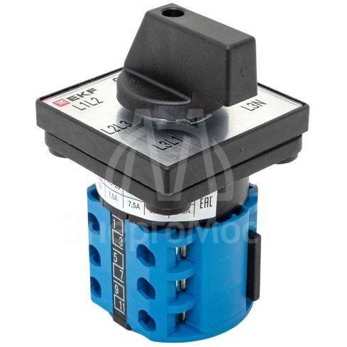 Переключатель кулачковый ПК-1-64 10А для вольтметра EKF pk-1-64-10