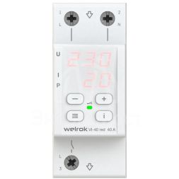 Реле напряжения с контролем тока VI-40 red Welrok 4660251140243