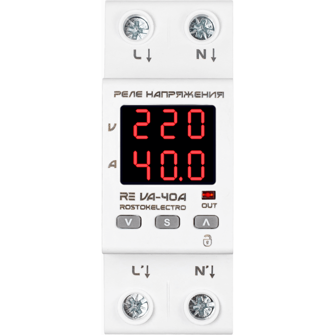 Реле напряжения с контролем тока RE VA-40A