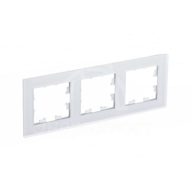 Рамка 3-м AtlasDesign Nature матов. стекло бел. SE ATN330103