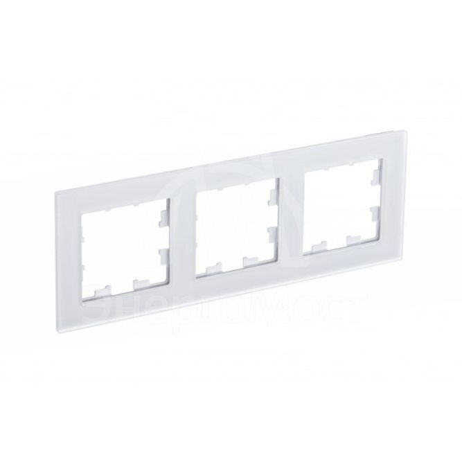 Рамка 3-м AtlasDesign Nature матов. стекло бел. SE ATN330103