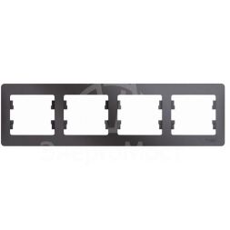 Рамка 4-м Glossa горизонт. графит SE GSL001304