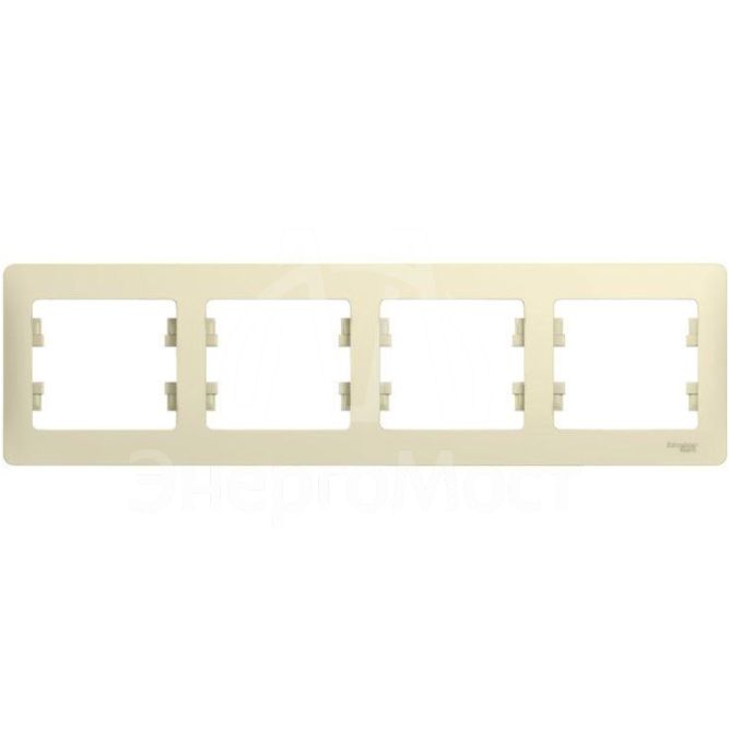 Рамка 4-м Glossa горизонт. беж. SchE GSL000204
