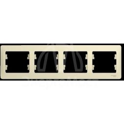 Рамка 4-м Glossa горизонт. беж. SchE GSL000204