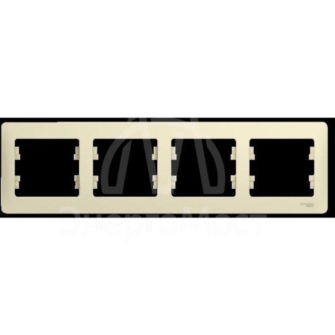 Рамка 4-м Glossa горизонт. беж. SchE GSL000204