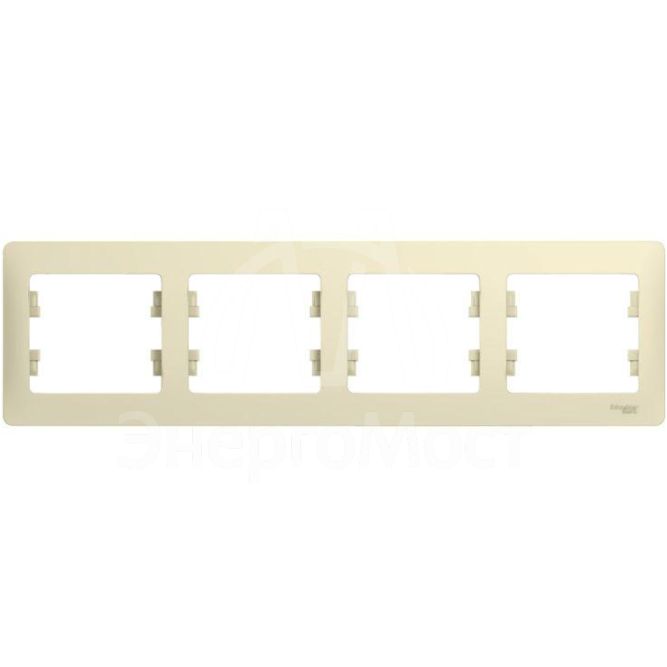 Рамка 4-м Glossa горизонт. беж. SchE GSL000204
