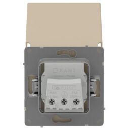 Розетка силовая KANT IP44 2P+E защ. шторки с крышкой ванильн. марципан DKC 7015013
